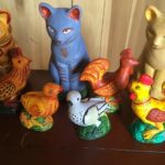 Chalkware folk art painting - finished pieces